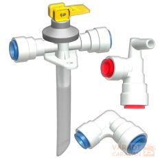 Víz csatlakozó készlet gázbojlerhez és Elektro bojlerhez, gyorscsatlakozós (JG) vízrendszernek