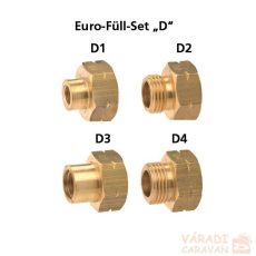 Euro Set D gázpalack töltő adapter készlet